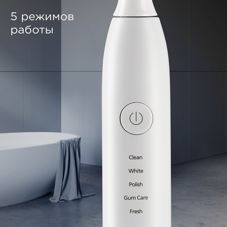 Электрическая зубная щетка РЕДМОНД TB4602 (белый) - фото 9 - купить в интернет-магазине Редмонд