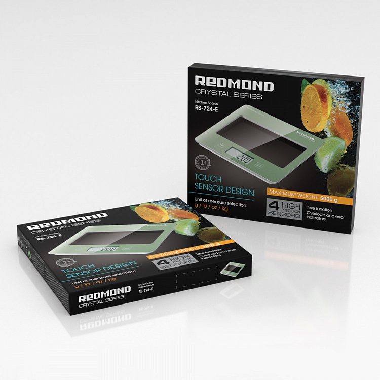 Весы кухонные REDMOND RS-724-E (зеленый) - фото 2 - купить в интернет-магазине Редмонд