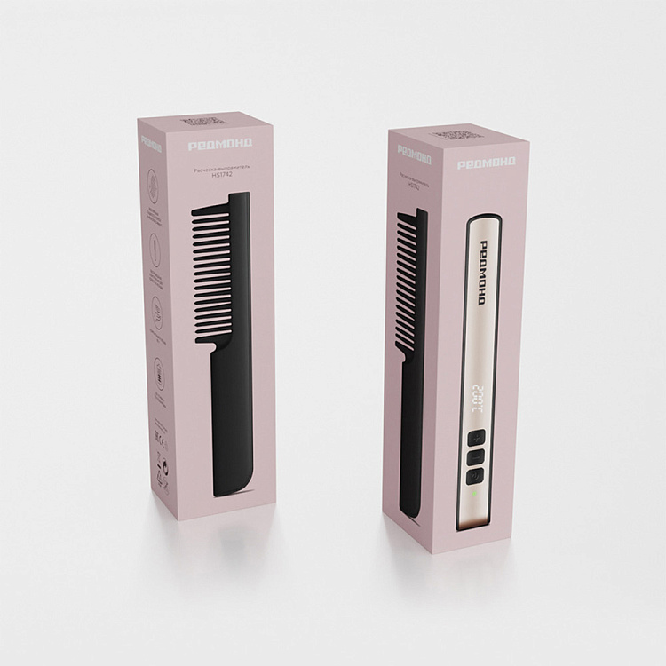 Беспроводная расческа-выпрямитель для волос РЕДМОНД HS1742 - фото 11 - купить в интернет-магазине Редмонд
