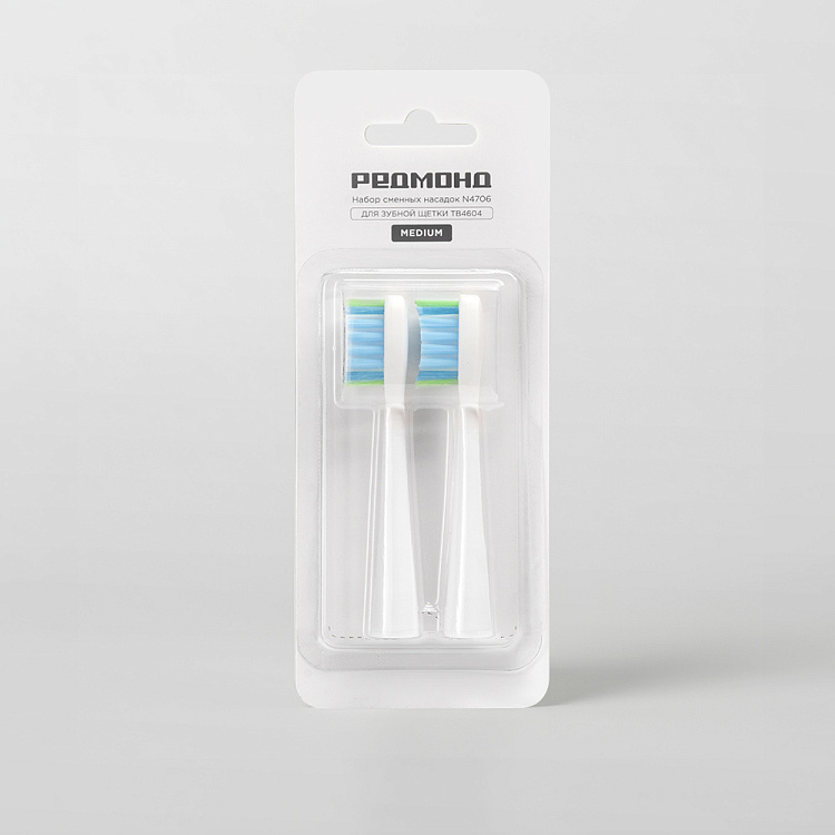 Набор сменных насадок для зубной щетки N4706 (белый) - фото 3 - купить в интернет-магазине Редмонд