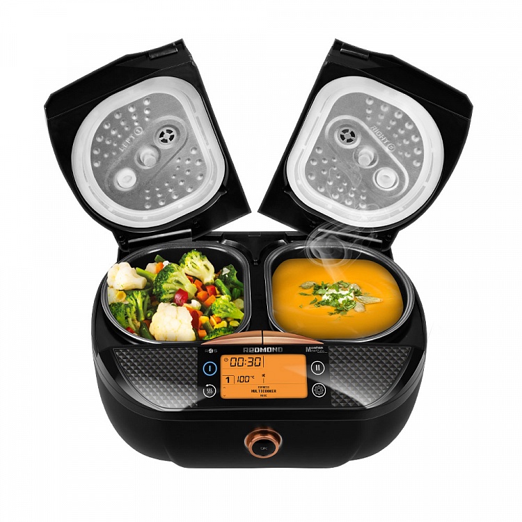 Мультиварка REDMOND SkyCooker CBD100S с двумя чашами - фото 4 - купить в интернет-магазине Редмонд