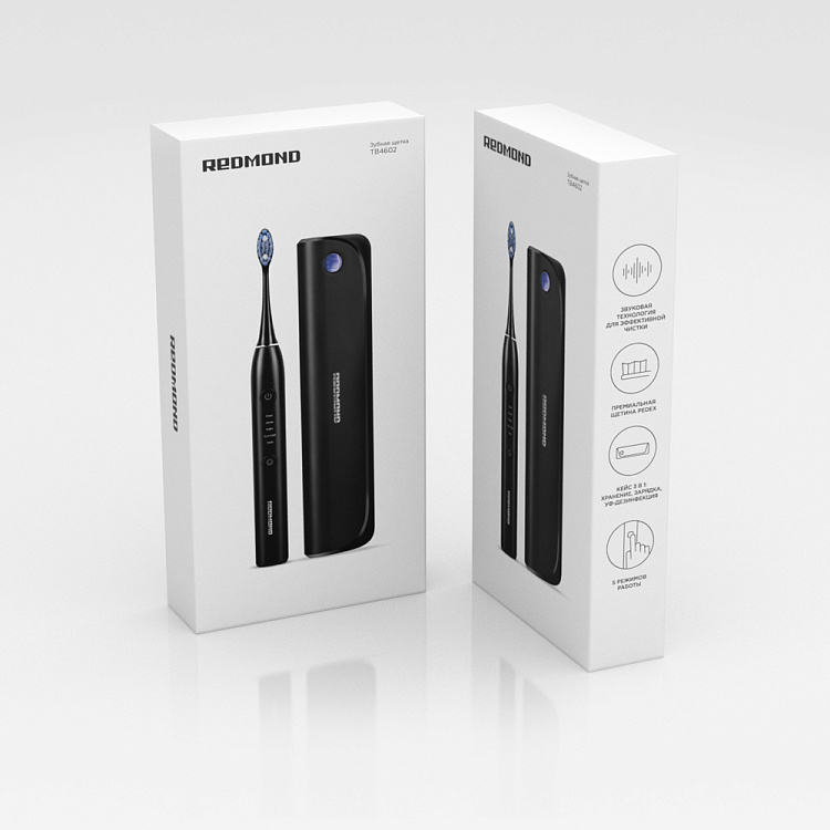 Электрическая зубная щетка РЕДМОНД TB4602 (черный) - фото 12 - купить в интернет-магазине Редмонд