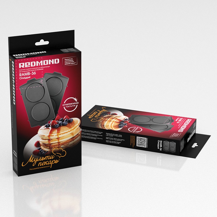 Панель "Оладьи" для мультипекаря REDMOND (форма для выпечки оладий и драников) RAMB-36 - фото 4 - купить в интернет-магазине Редмонд