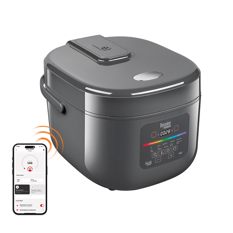Умная мультиварка РЕДМОНД SkyCooker MC100S (серый) - фото - купить в интернет-магазине Редмонд