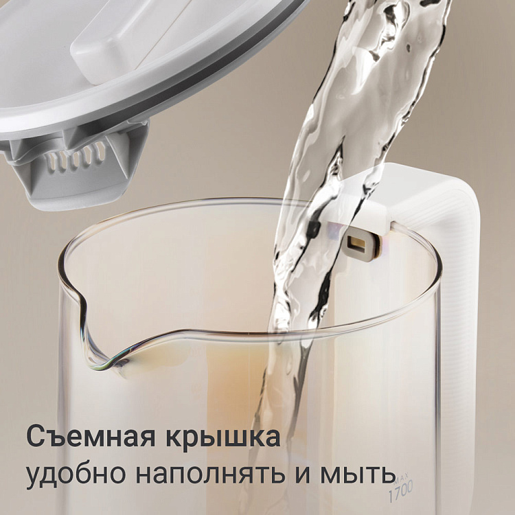 Электрический чайник РЕДМОНД KG273 (белый) - фото 4 - купить в интернет-магазине Редмонд