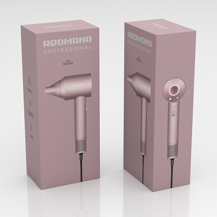 Фен REDMOND HD1701 (розовый) - фото 9 - купить в интернет-магазине Редмонд