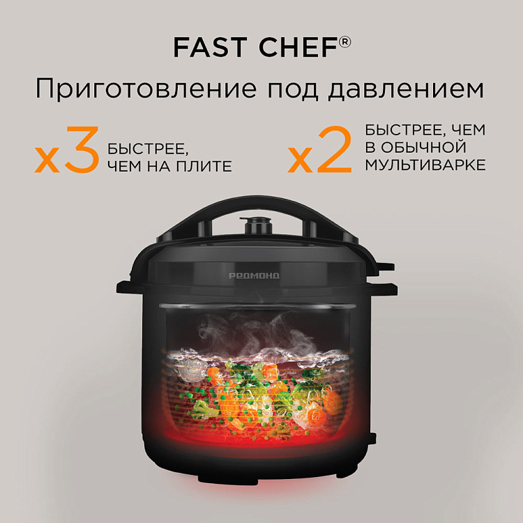 Мультиварка-скороварка РЕДМОНД Fast Chef MP111 - фото 2 - купить в интернет-магазине Редмонд