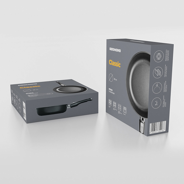 Сковорода REDMOND Black 28 см PF5513 - фото 8 - купить в интернет-магазине Редмонд