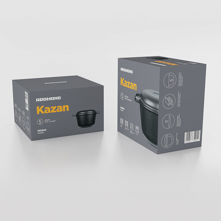 Казан с крышкой-сковородой REDMOND Black 5 л PS5603 - фото 8 - купить в интернет-магазине Редмонд