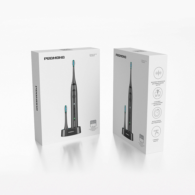 Электрическая зубная щетка РЕДМОНД TB4601 (серый) - фото 12 - купить в интернет-магазине Редмонд