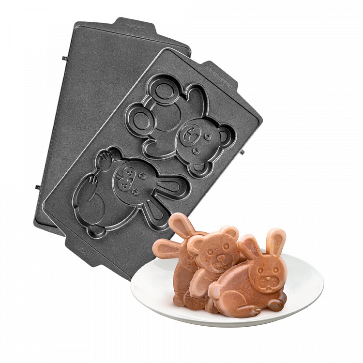 Панель "Медведь и заяц" для мультипекаря REDMOND (форма для выпечки фигурного печенья и пряников) RAMB-30 - фото - купить в интернет-магазине Редмонд
