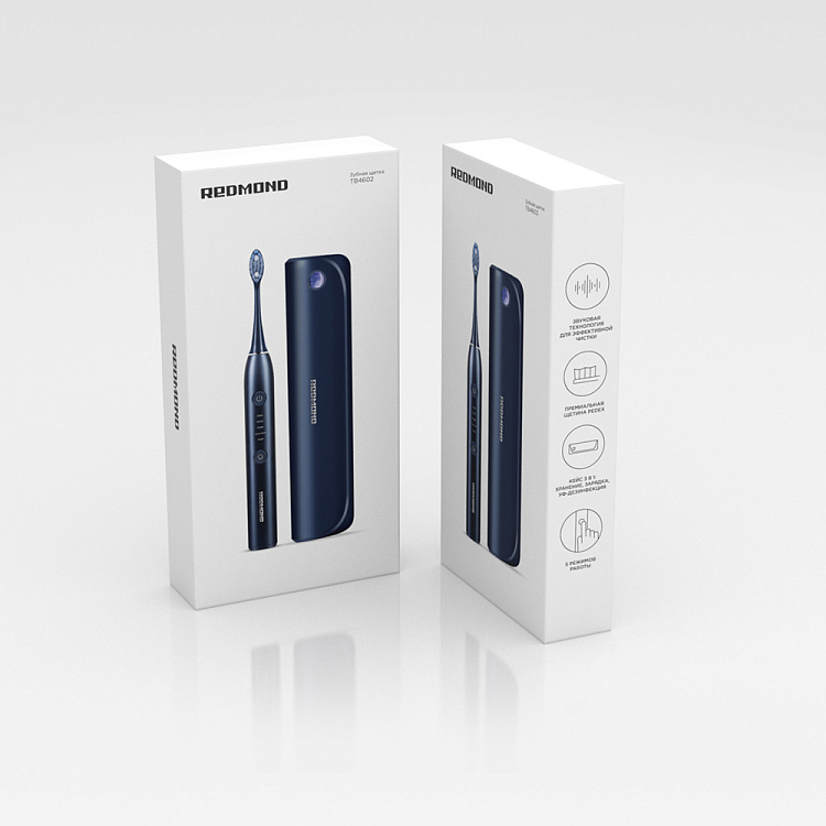 Электрическая зубная щетка РЕДМОНД TB4602 (синий) - фото 12 - купить в интернет-магазине Редмонд