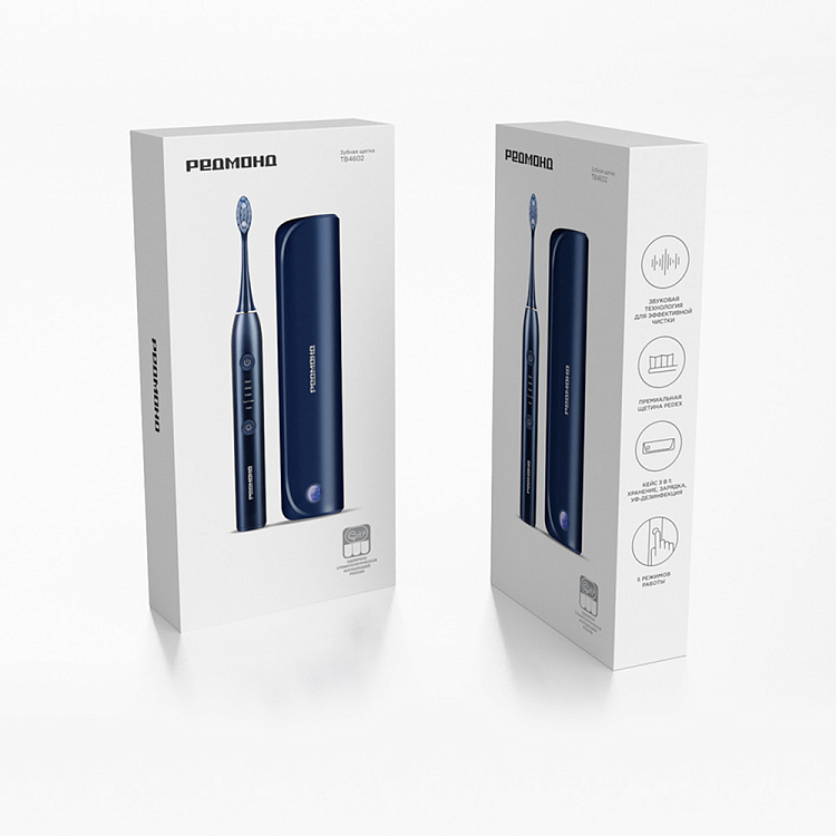 Электрическая зубная щетка РЕДМОНД TB4602 (синий) - фото 13 - купить в интернет-магазине Редмонд