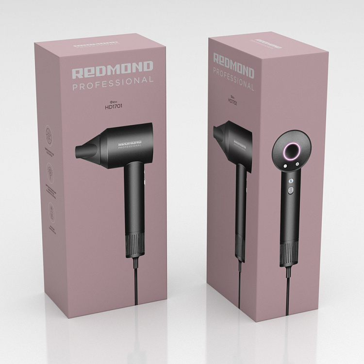 Фен REDMOND HD1701 (серый) - фото 9 - купить в интернет-магазине Редмонд