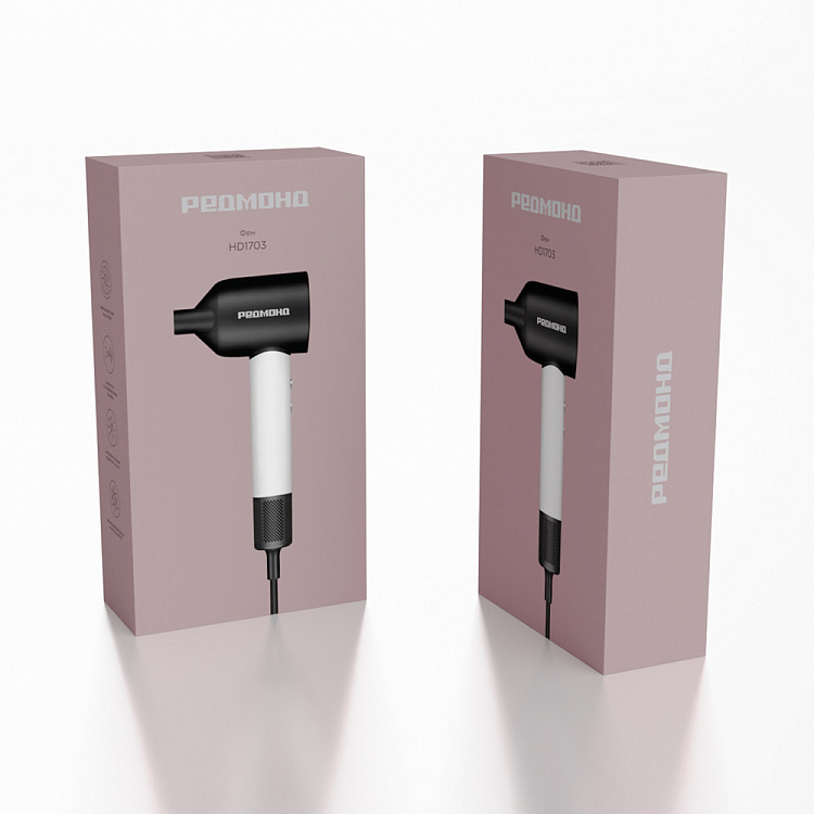 Фен РЕДМОНД HD1703 (черный/белый) - фото 9 - купить в интернет-магазине Редмонд