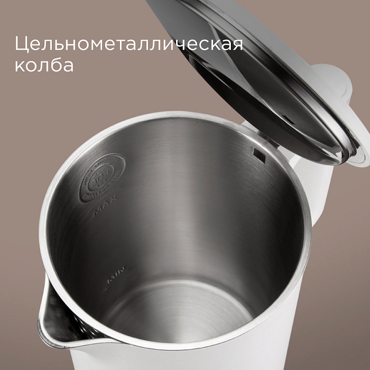 Электрический чайник РЕДМОНД KM243 (белый) - фото 3 - купить в интернет-магазине Редмонд