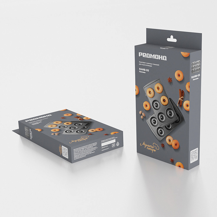 Панель "Пончики" для мультипекаря РЕДМОНД (форма для пончиков) RAMB-05 - фото 4 - купить в интернет-магазине Редмонд