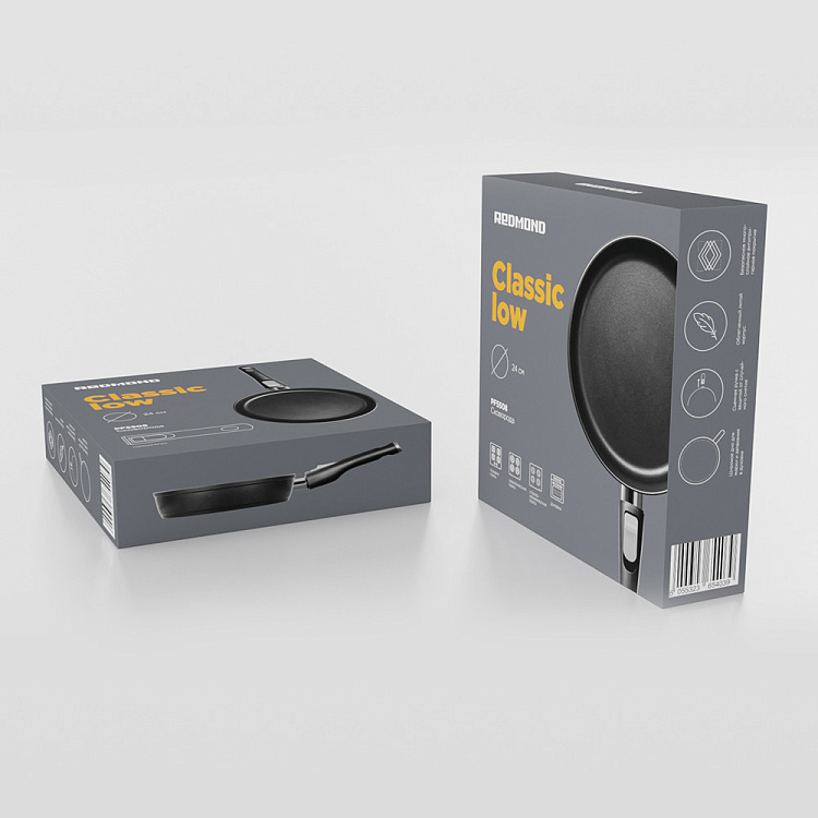 Сковорода низкая REDMOND Black 24 см PF5508 - фото 9 - купить в интернет-магазине Редмонд