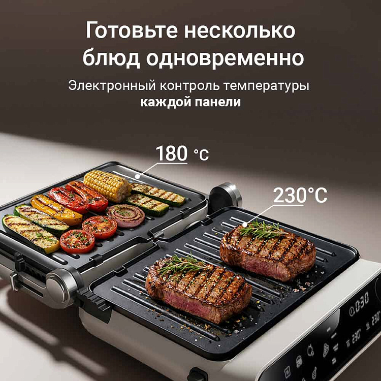 Гриль РЕДМОНД SteakMaster GM303 (бежевый) - фото 7 - купить в интернет-магазине Редмонд