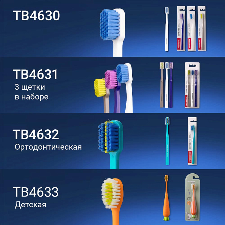 Ортодонтическая зубная щетка для взрослых РЕДМОНД TB4632, мягкая - фото 7 - купить в интернет-магазине Редмонд